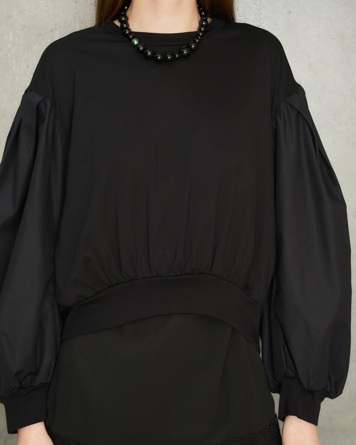 Black Pearl Puff Sleeve T-Shirt