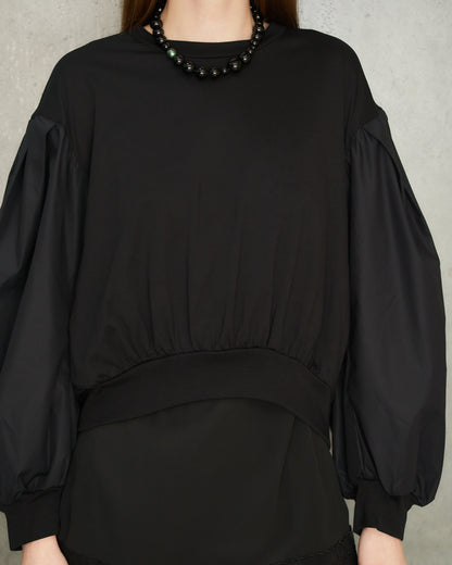 Black Pearl Puff Sleeve T-Shirt
