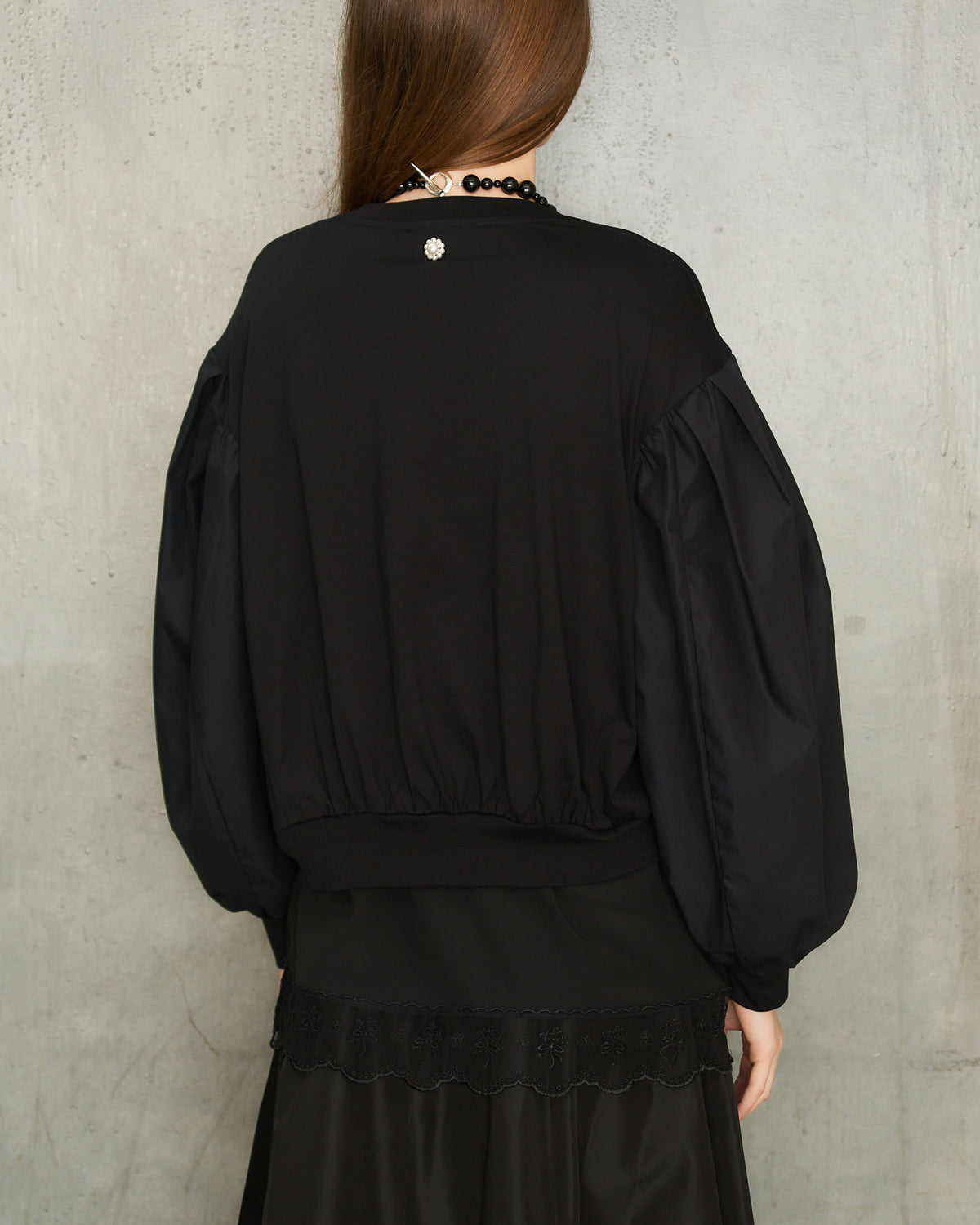 Black Pearl Puff Sleeve T-Shirt
