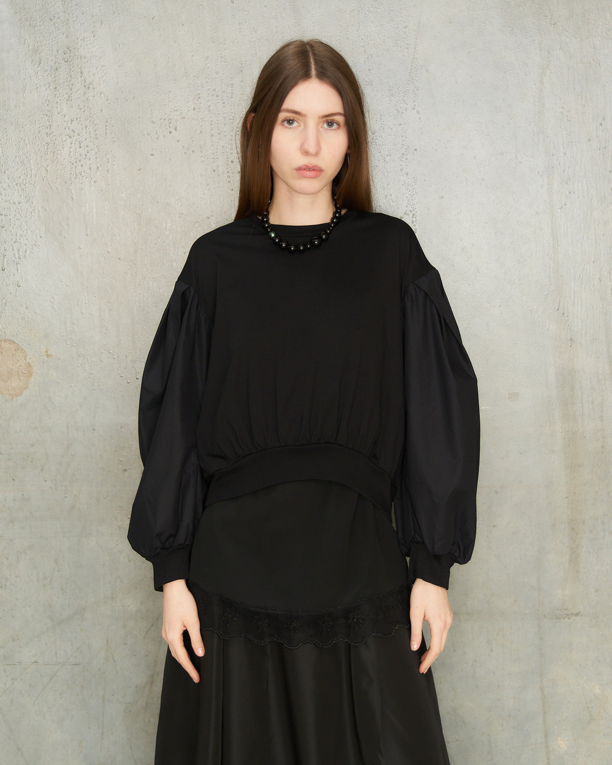 Black Pearl Puff Sleeve T-Shirt