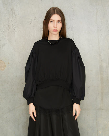 Black Pearl Puff Sleeve T-Shirt