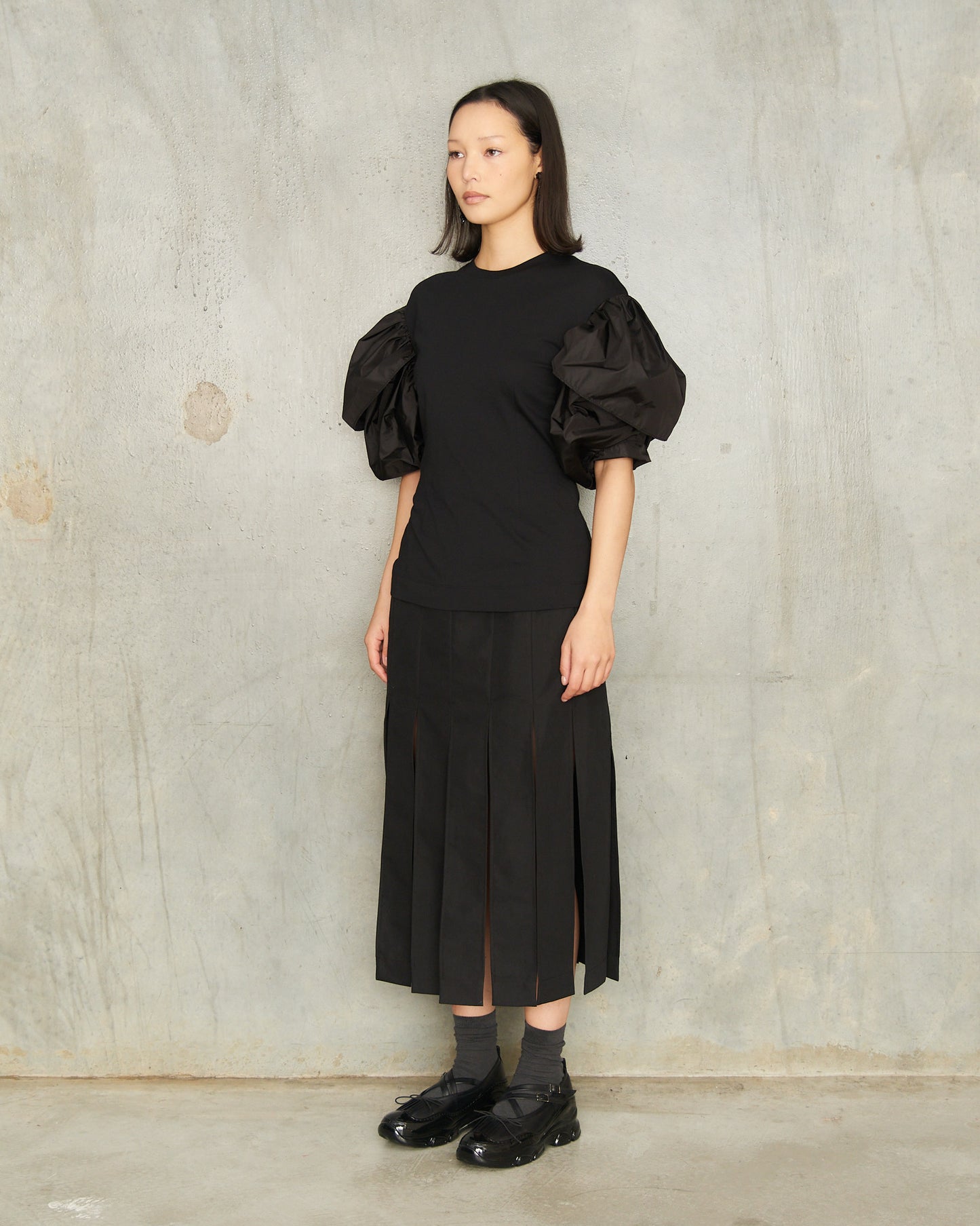 Black Petal Sleeve T-Shirt