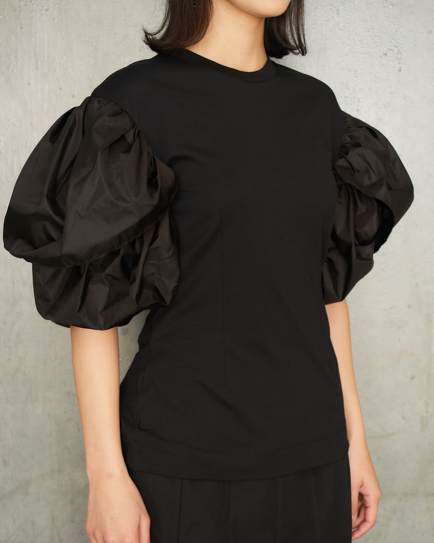 Black Petal Sleeve T-Shirt