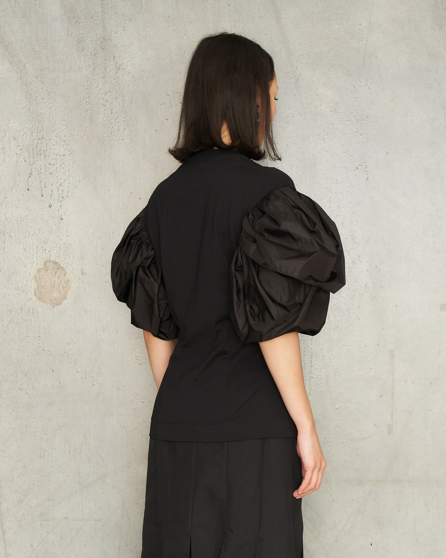 Black Petal Sleeve T-Shirt