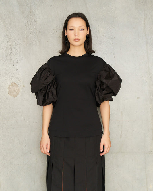 Black Petal Sleeve T-Shirt