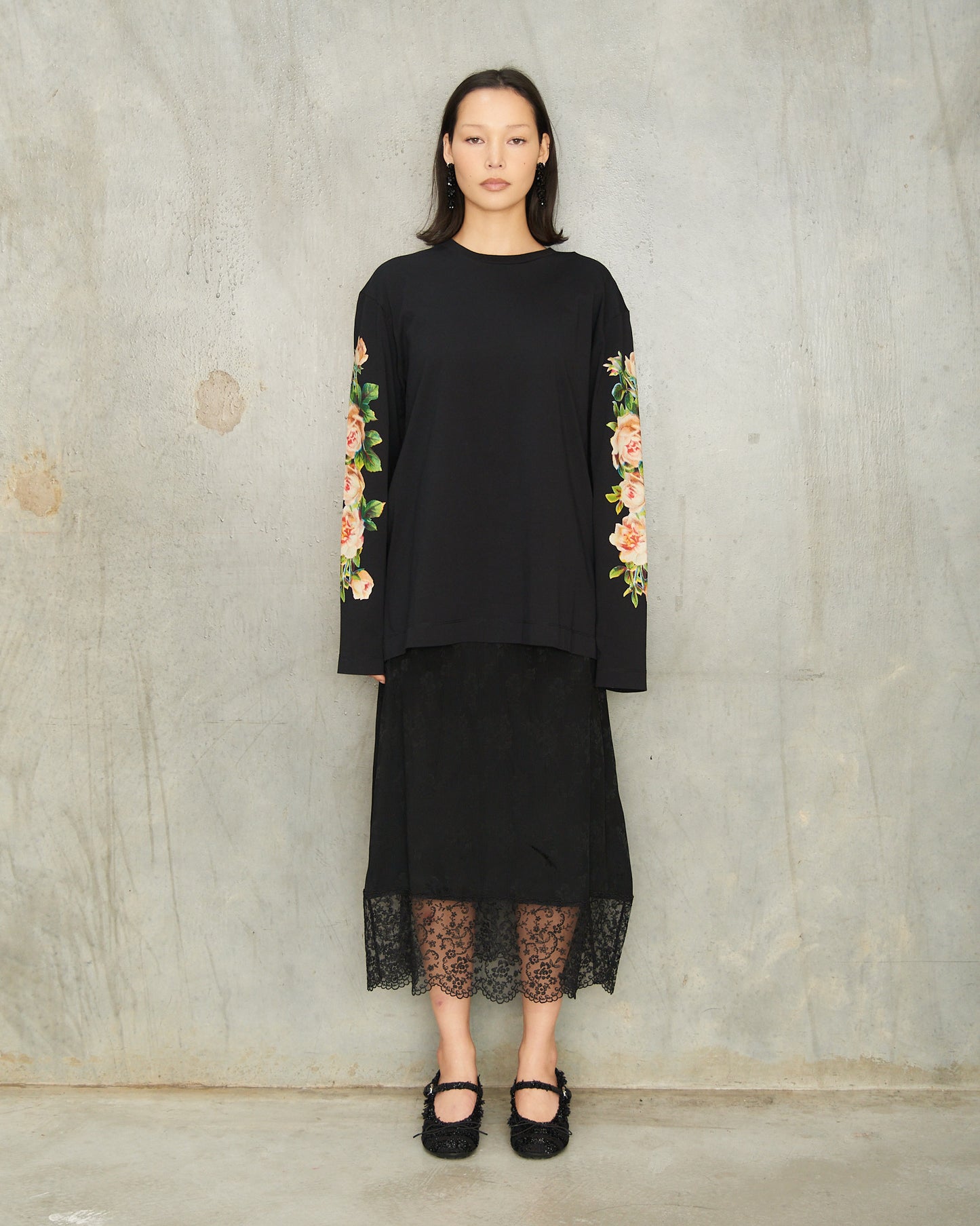 Black Rose Long Sleeve T-Shirt