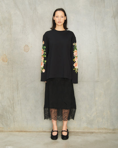 Black Rose Long Sleeve T-Shirt