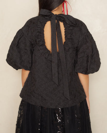 Black Signature Sleeve Blouse