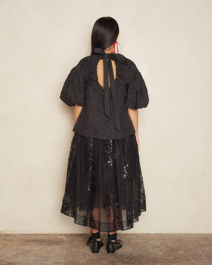 Black Signature Sleeve Blouse