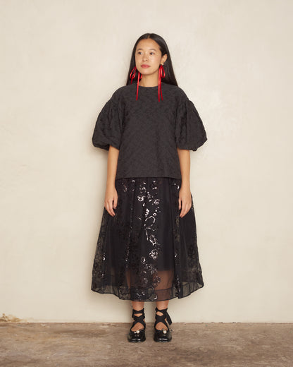 Black Signature Sleeve Blouse