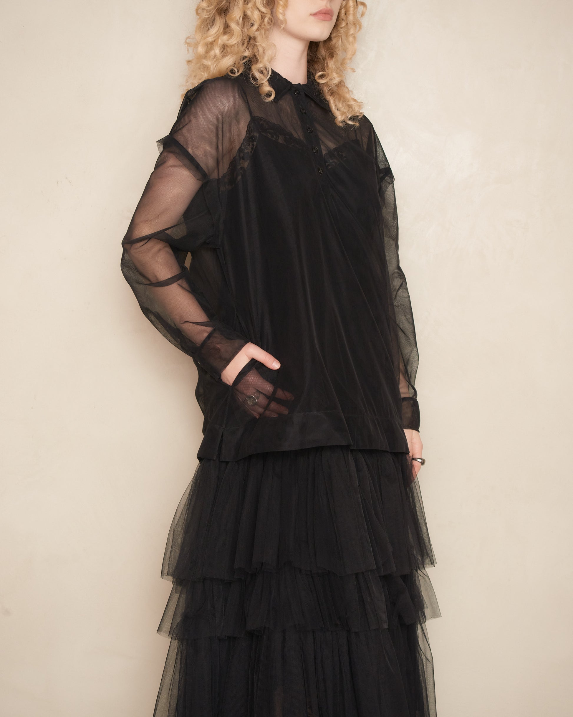 Norma Kamali Oversized Long Sleeve Dress Black Tulle Oversized Long Sleeve Polo Dress Dilettante Norma Kamali Oversized Long Sleeve Dress Black Tulle Oversized Long Sleeve Polo Dress Dilettante