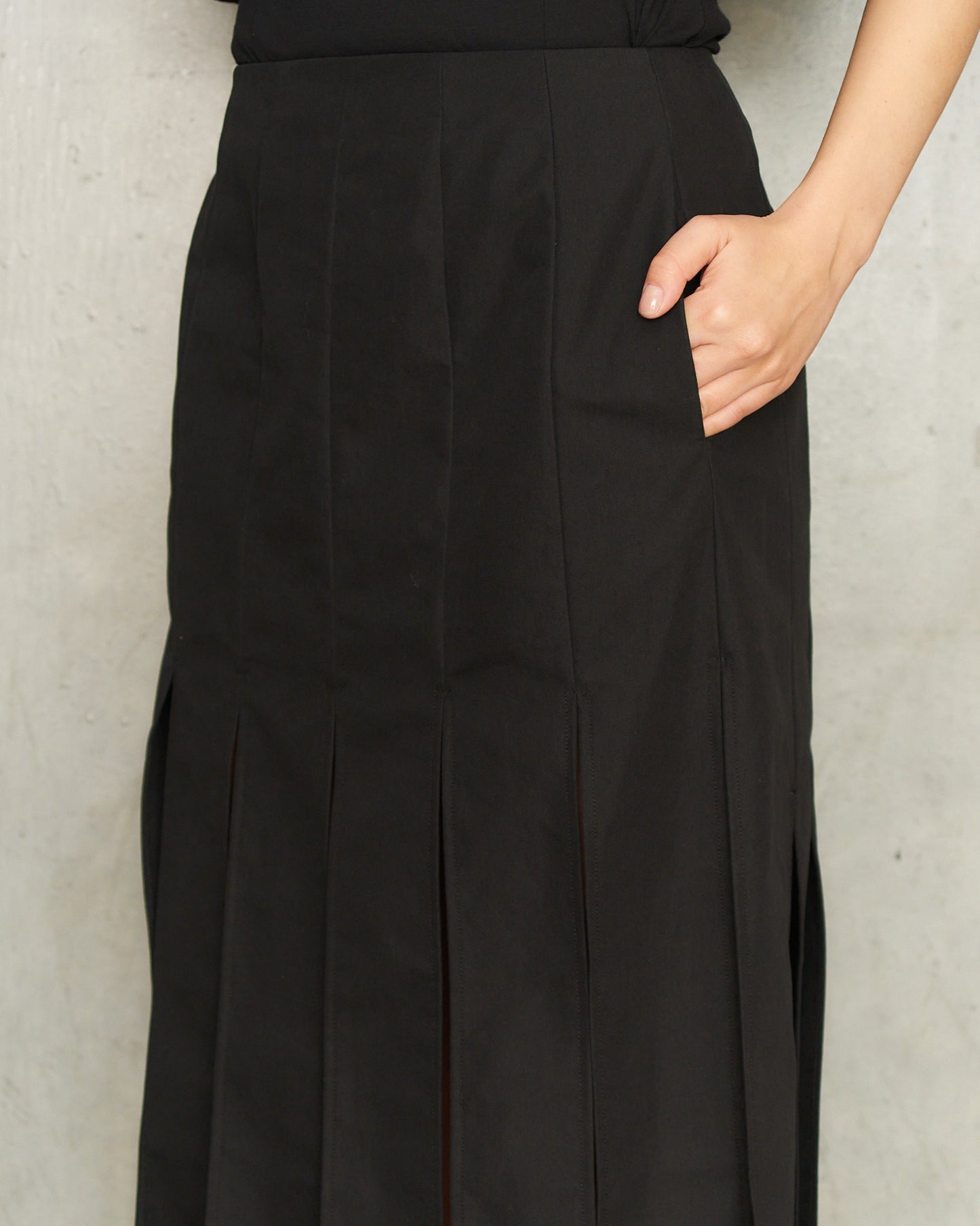 Charcoal Multi Slit Skirt
