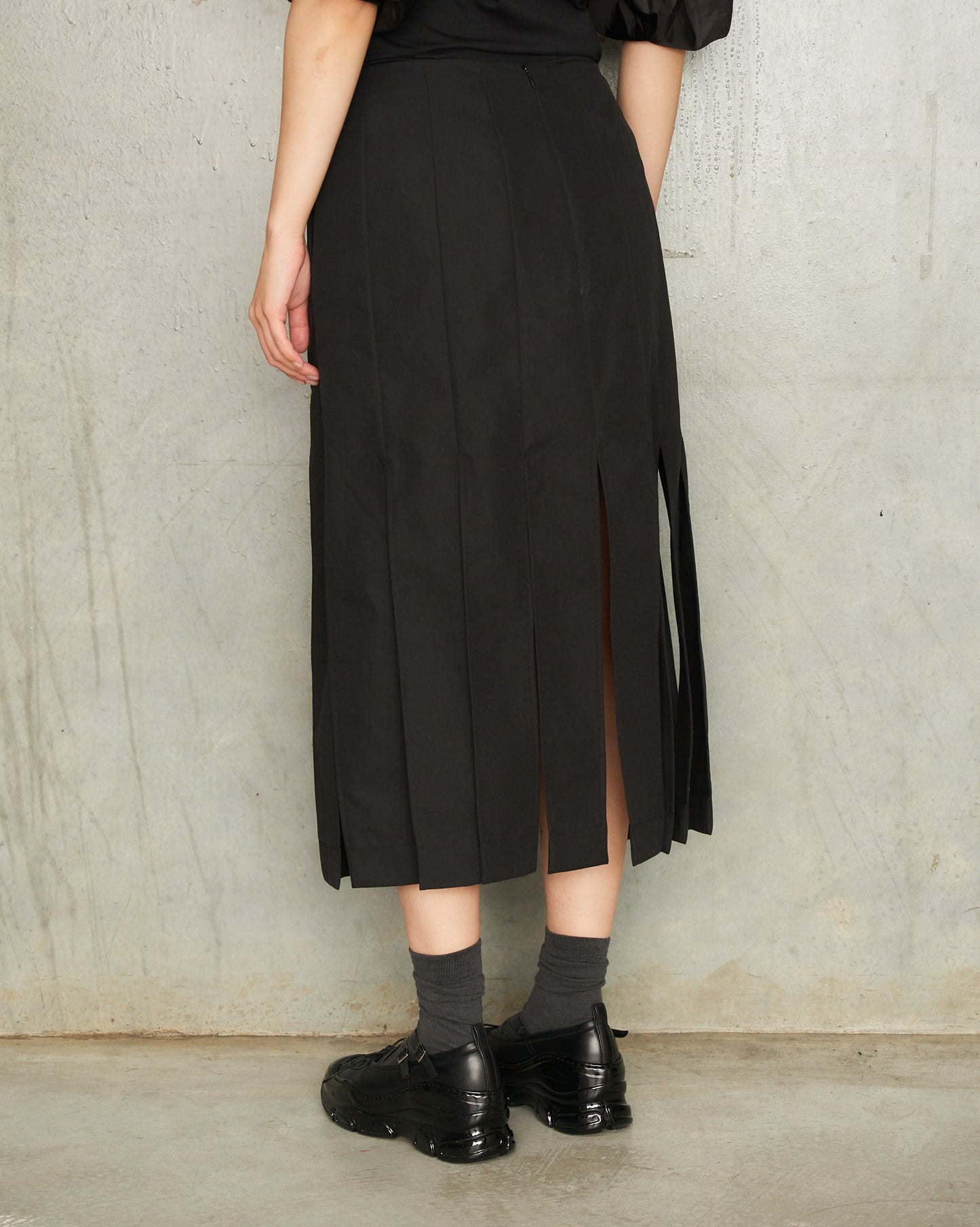Charcoal Multi Slit Skirt