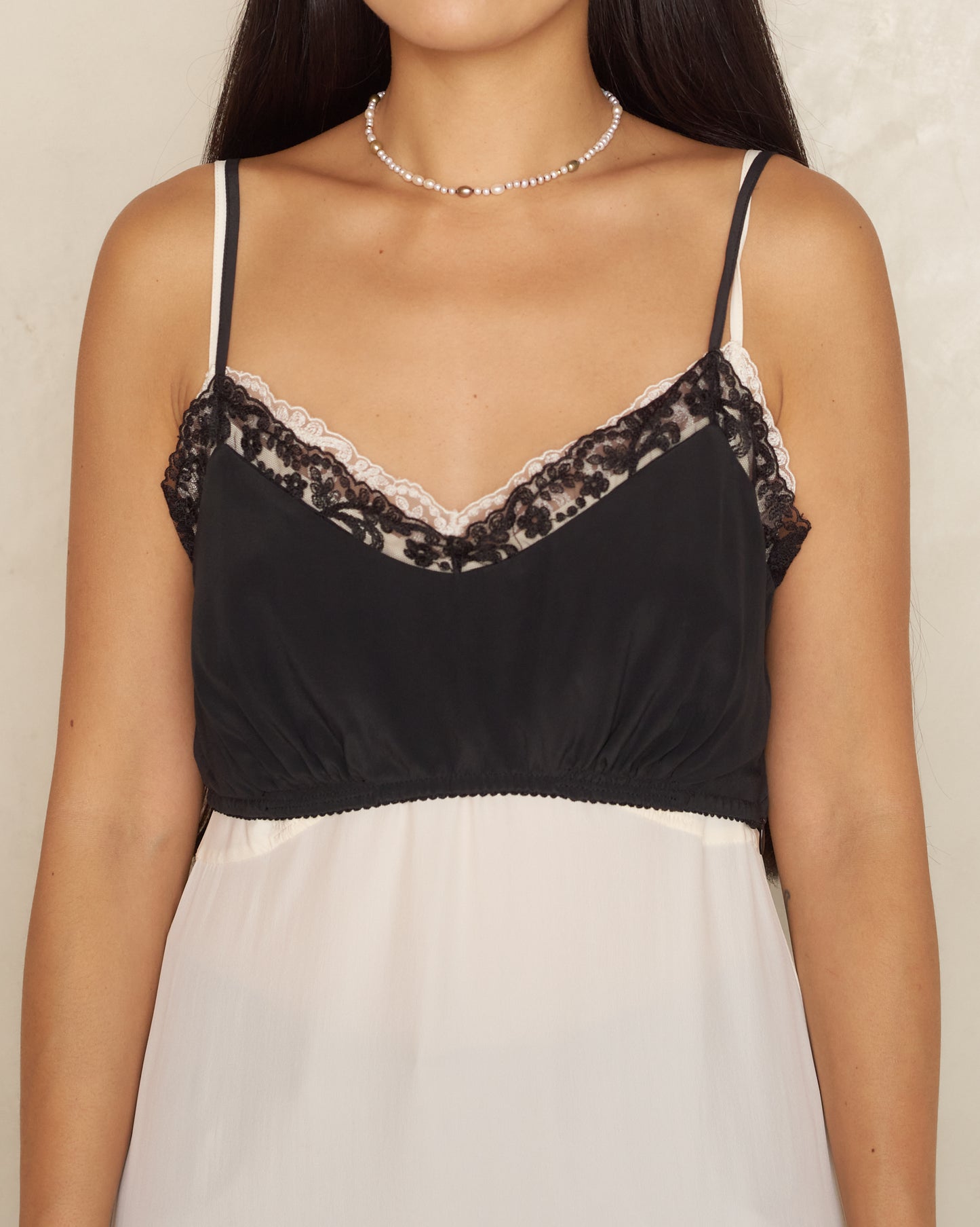 Lace Trim Shirred Bralette main image 0