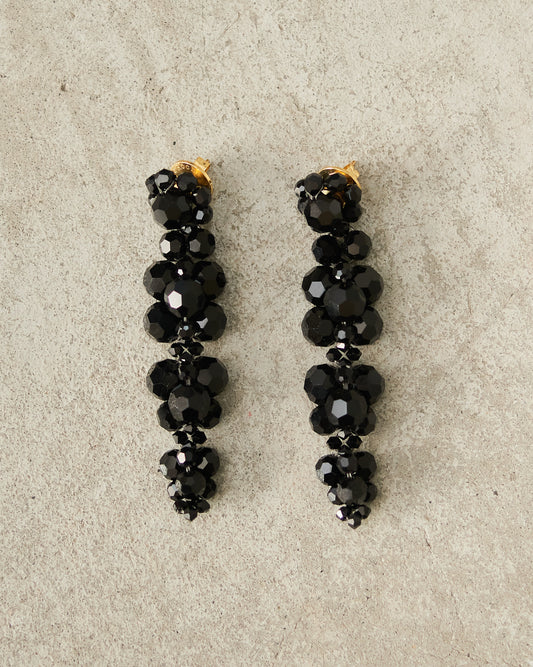 Jet Cluster Drip Earrings