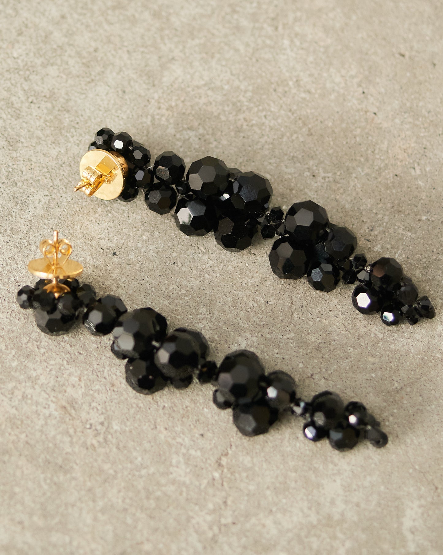 Jet Cluster Drip Earrings