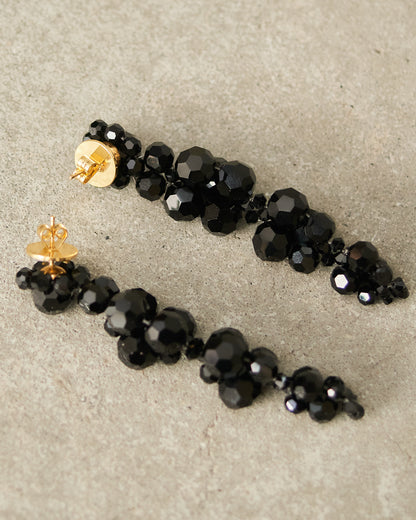 Jet Cluster Drip Earrings