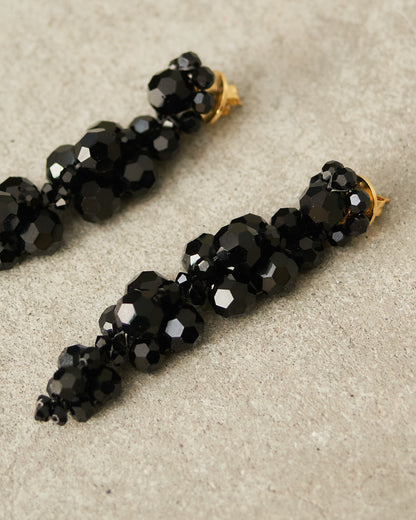 Jet Cluster Drip Earrings