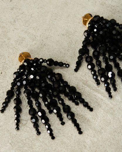 Jet Crystal Chandelier Earrings