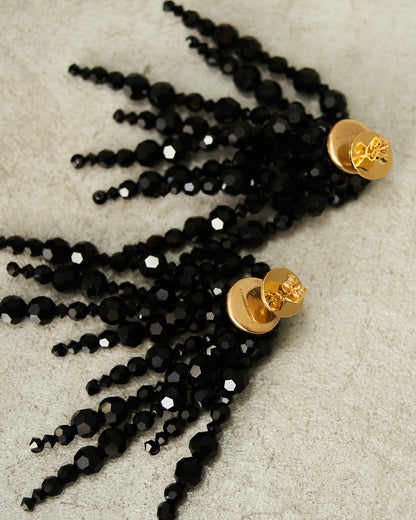 Jet Crystal Chandelier Earrings