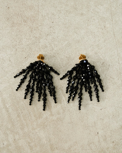 Jet Crystal Chandelier Earrings