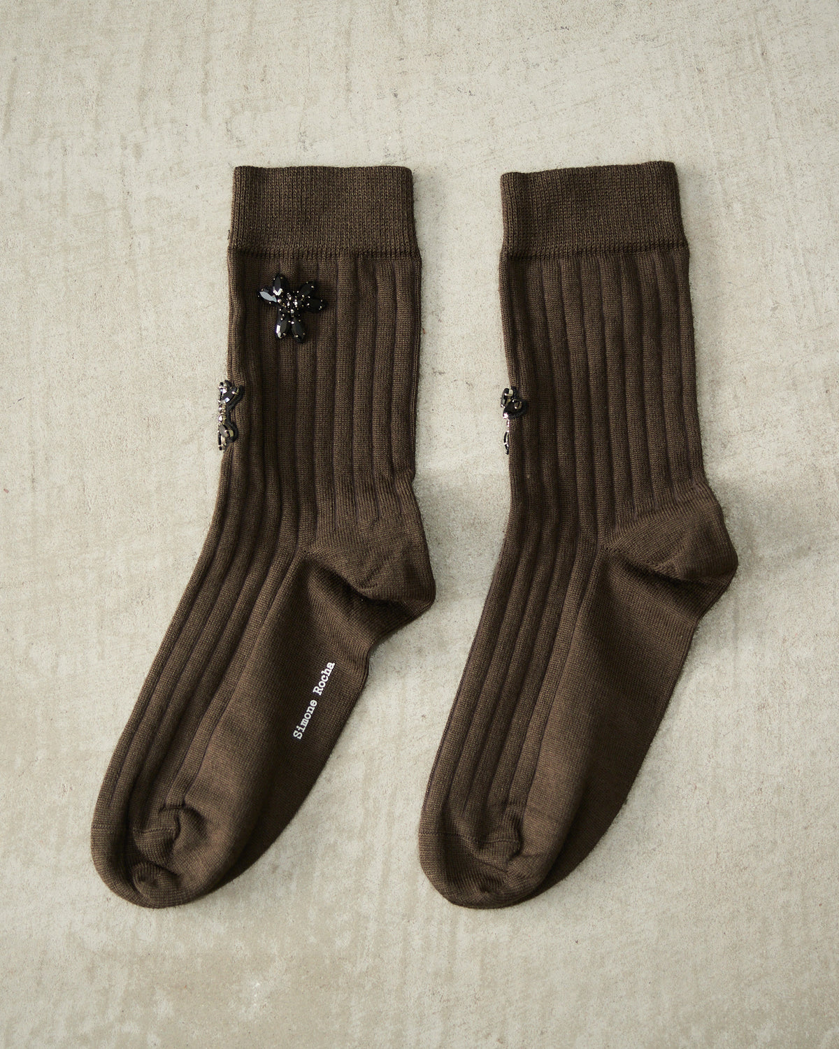 Moss Embellished Ankle Socks