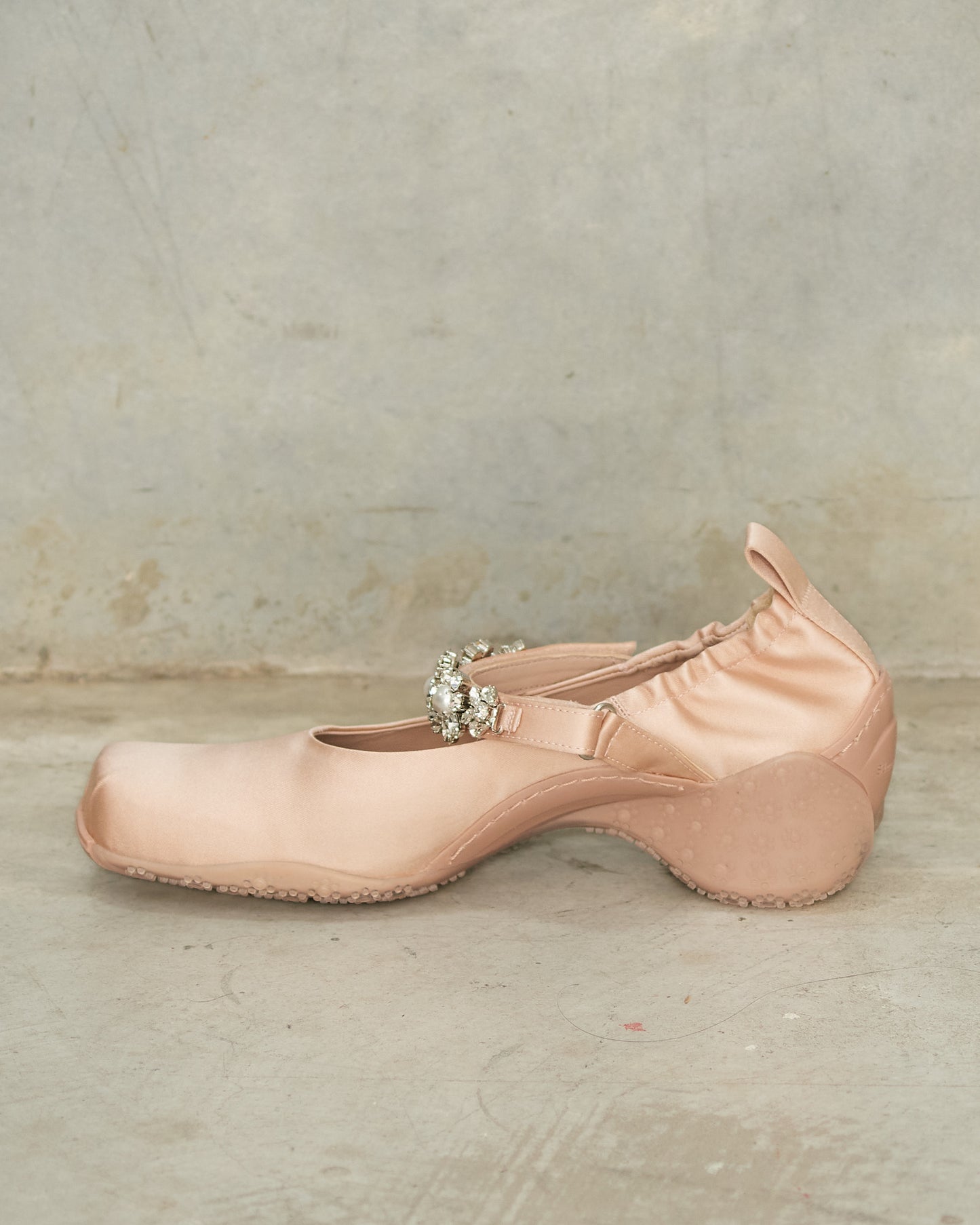 Nude Embellished Ballet Runners