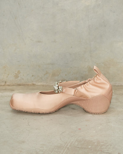 Nude Embellished Ballet Runners