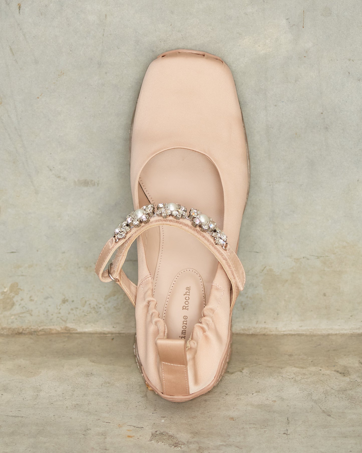 Nude Embellished Ballet Runners