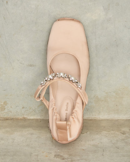 Nude Embellished Ballet Runners