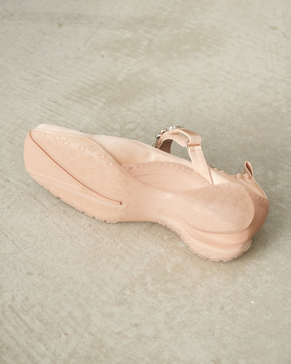 Nude Embellished Ballet Runners