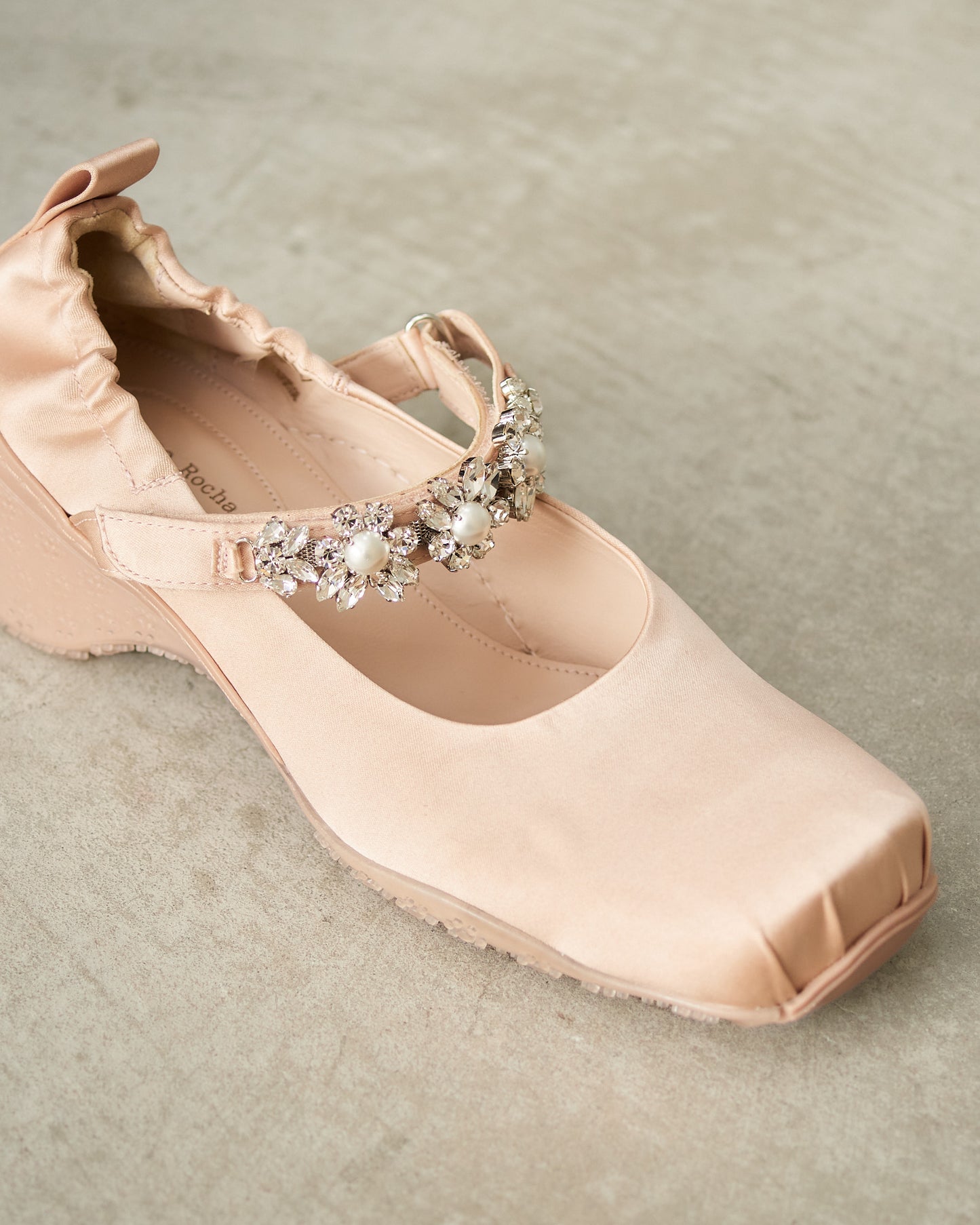 Nude Embellished Ballet Runners