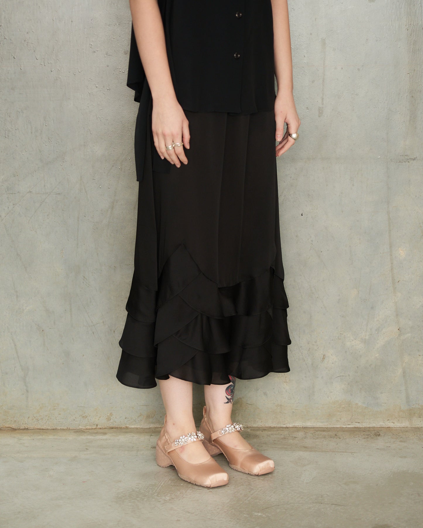 Nude Embellished Ballet Runners