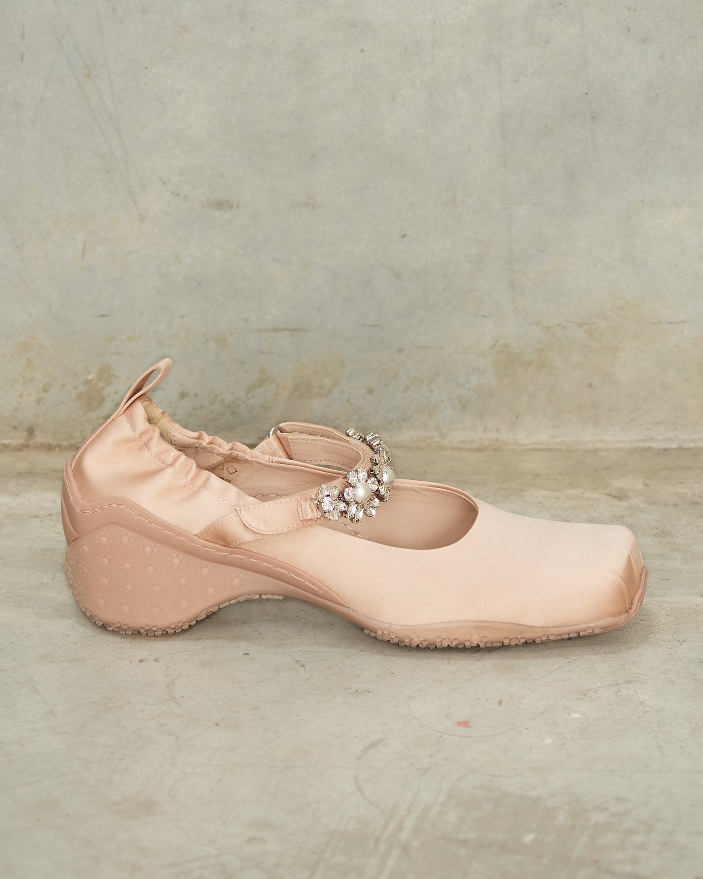 Nude Embellished Ballet Runners
