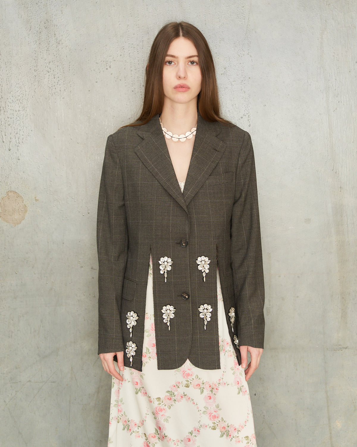 Peat Pearl Embellished Blazer
