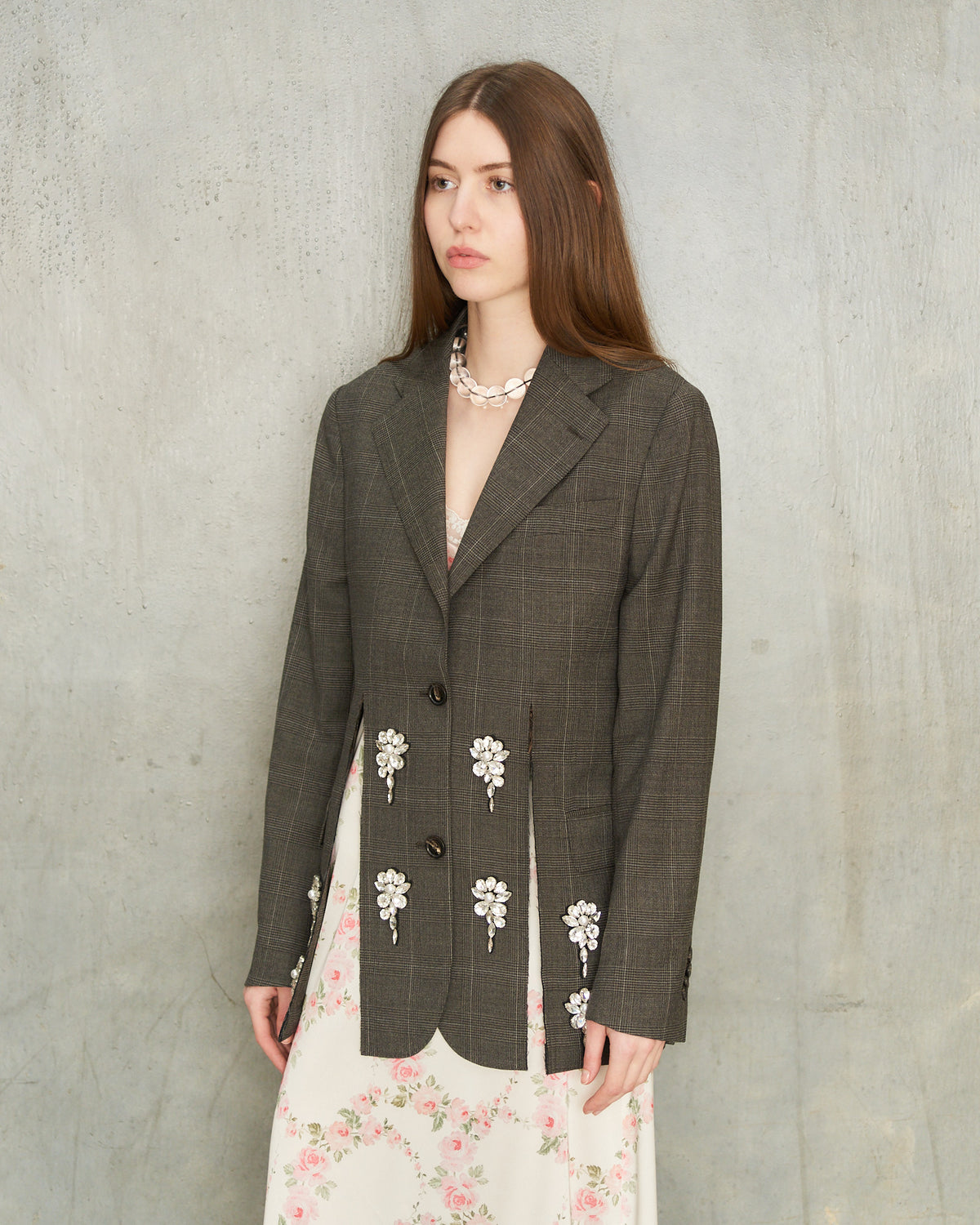 Peat Pearl Embellished Blazer
