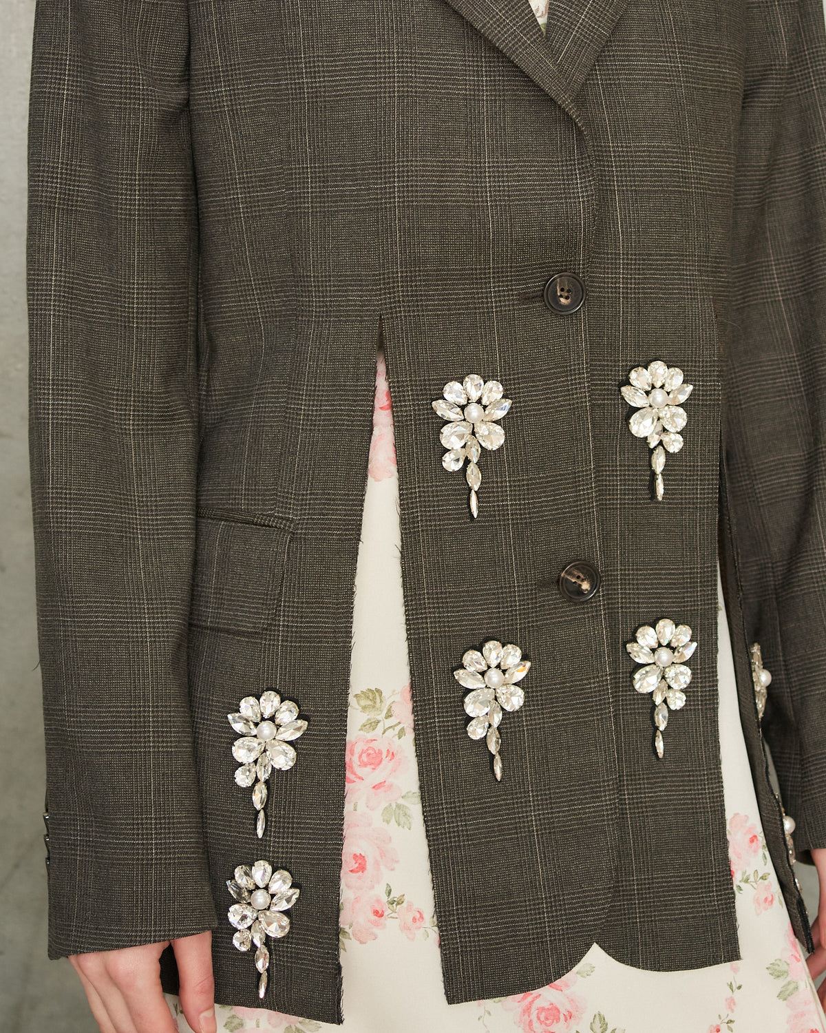 Peat Pearl Embellished Blazer