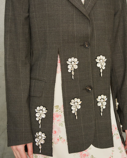 Peat Pearl Embellished Blazer