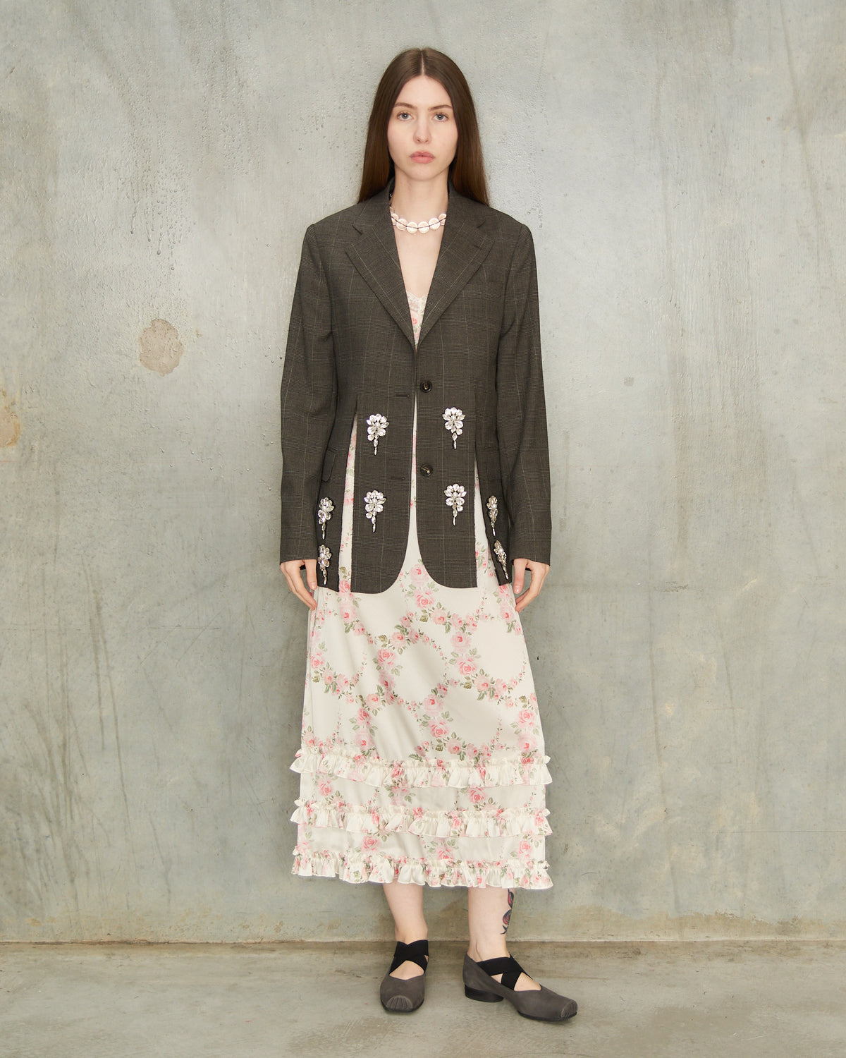 Peat Pearl Embellished Blazer