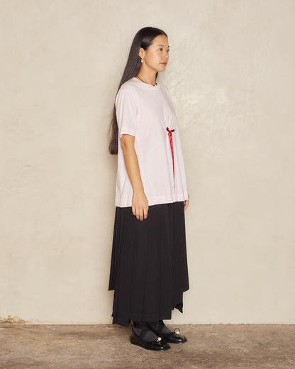 Pink T-Shirt with Red Bow