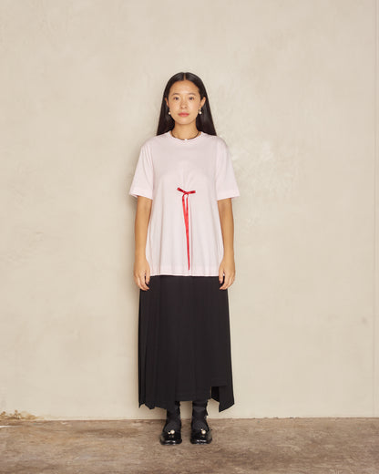Pink T-Shirt with Red Bow