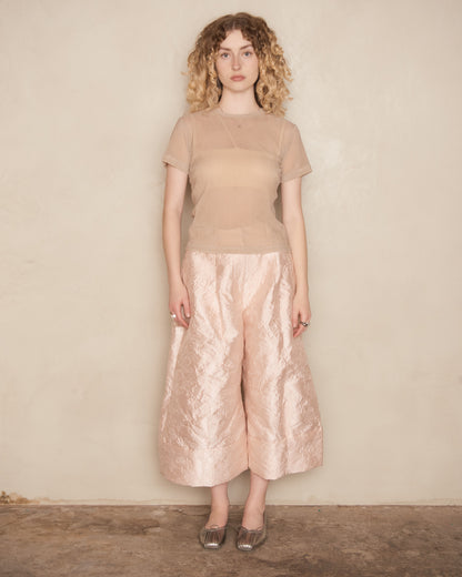 Rose Sculpted Wide Leg Trousers