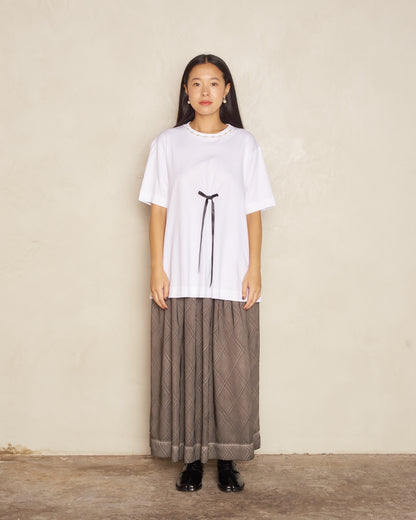 Pearl Bow White T-Shirt