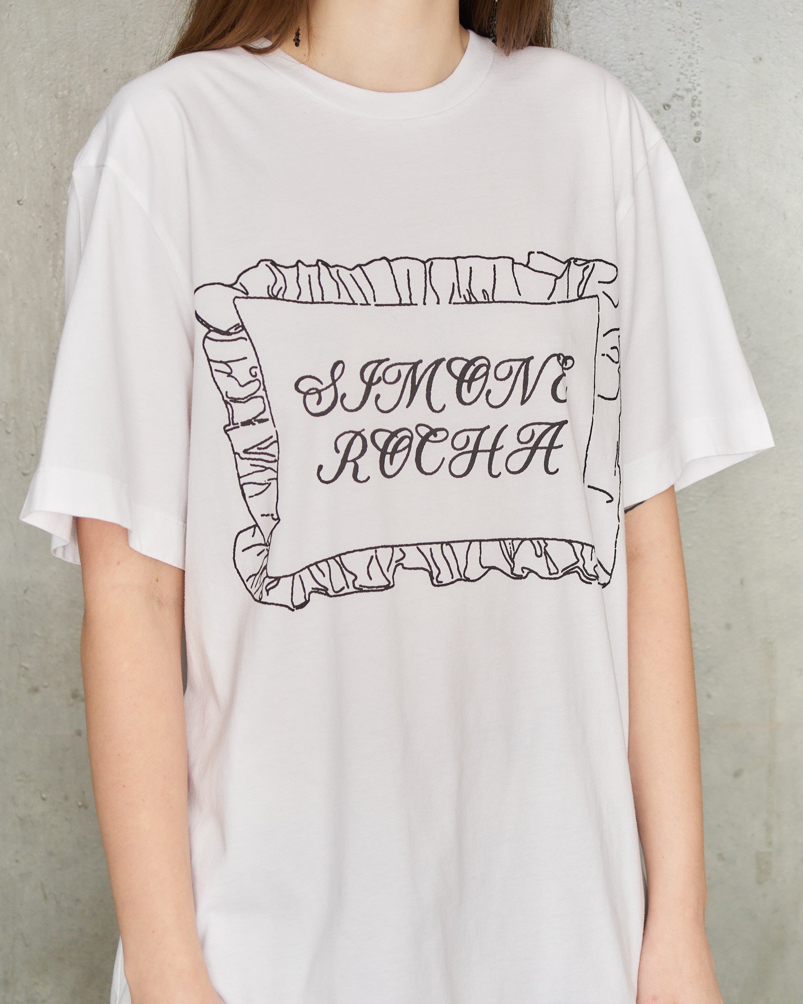 Simone Rocha White Pillowcase Logo T-Shirt White 5195P63AW