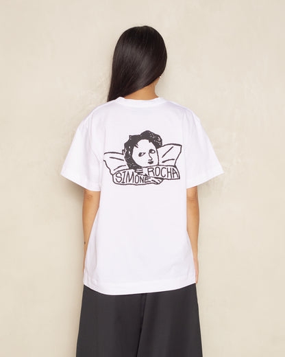 White Short Sleeve Cherub T-Shirt