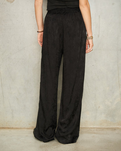 Black Antique Floral Pants