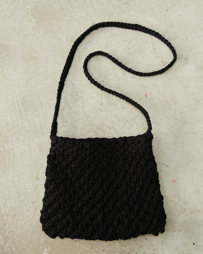 Black Macrame Envelope Bag