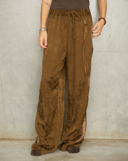 Khaki Antique Floral Pants