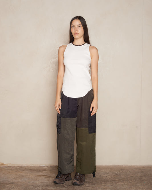 Army Green and Black Patch Pocket Pant