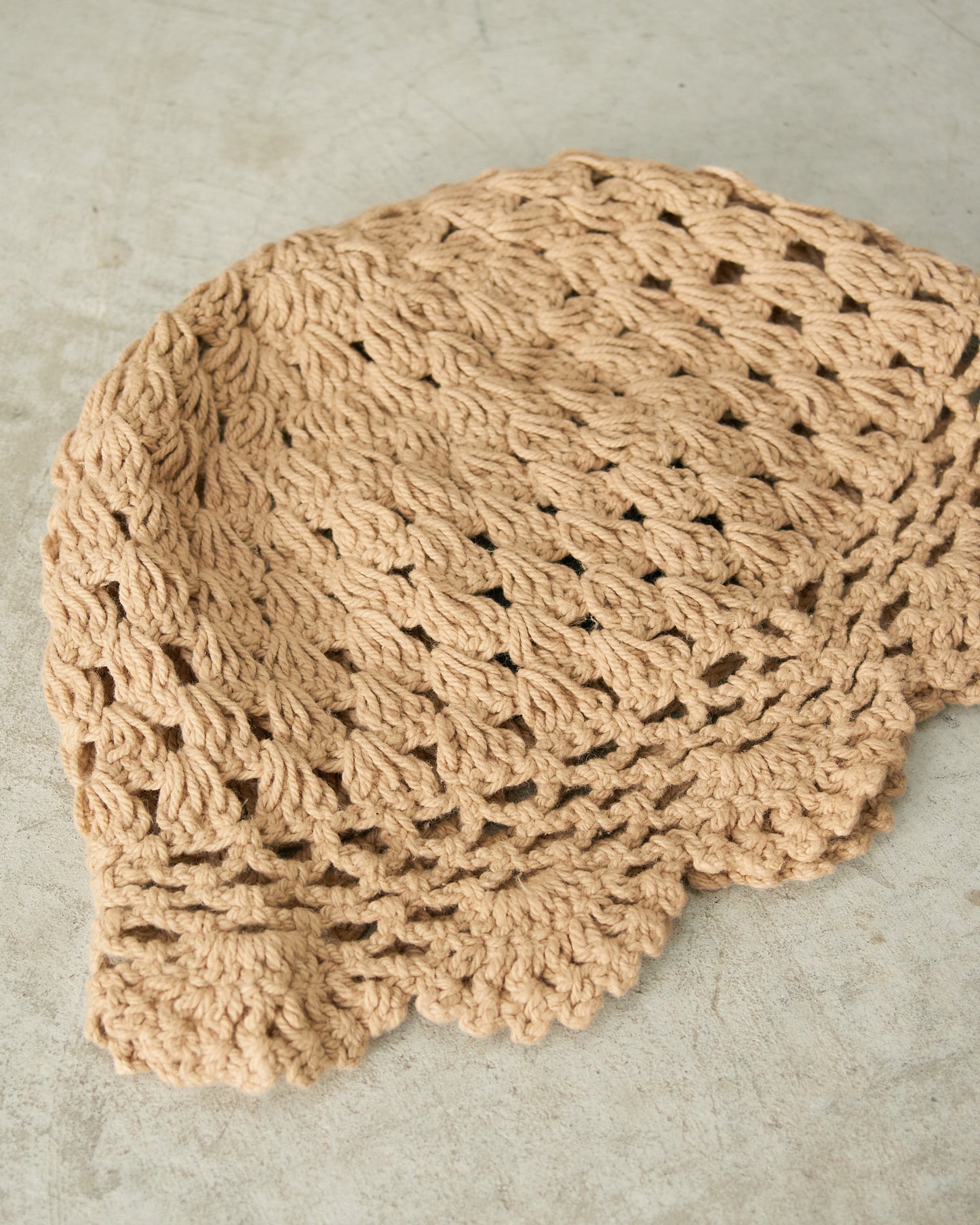 Beige Crochet Hat